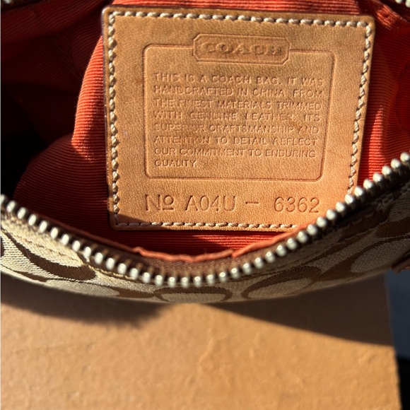 Coach Brown and Tan Handbag with White Accents - Picture 9 of 10